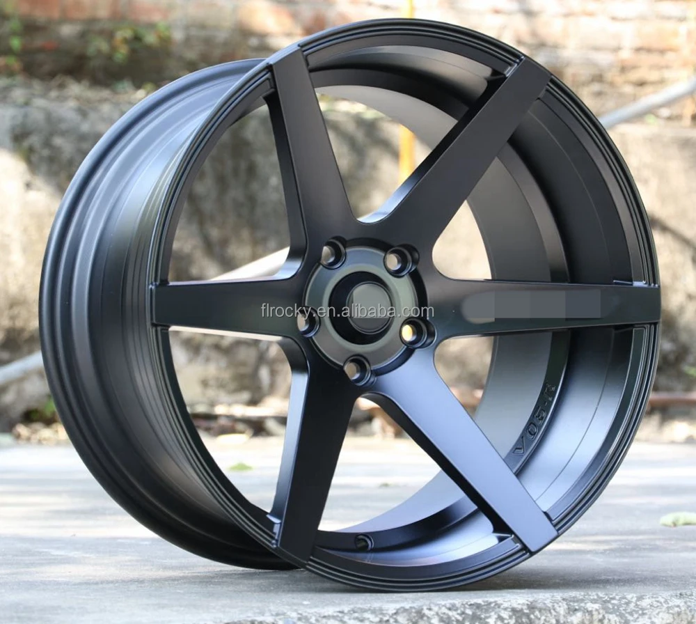 4PCS Hot Sale Casting Matt Black Alloy Wheels With 17 18 Inch 5 Holes 6 Holes For VW Honda Lexus