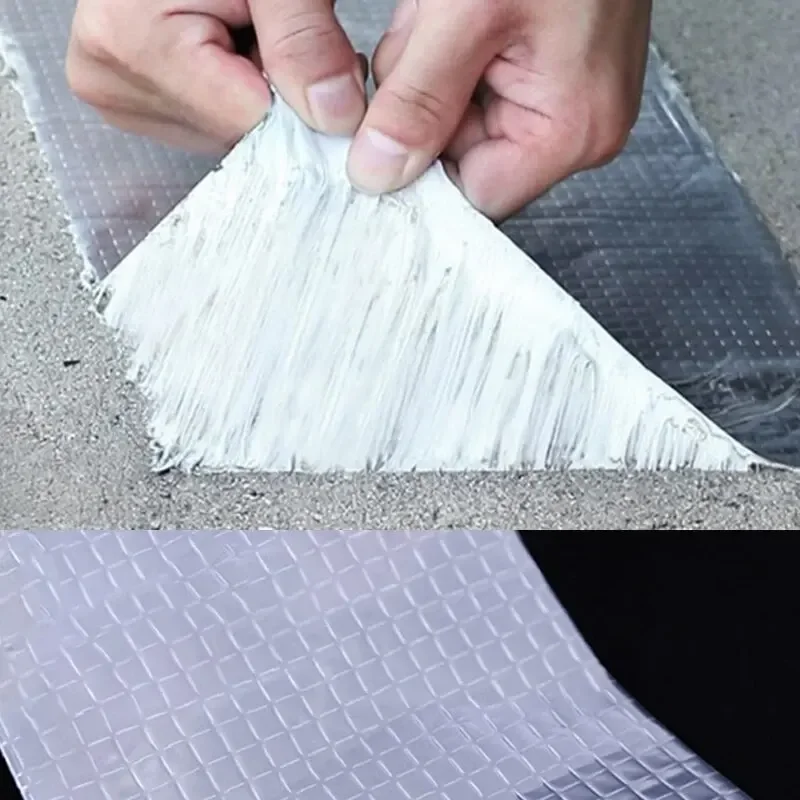 1 Roll Butyl Tape Self-adhesive Waterproof Aluminum Foil Leak Plugging Color Steel Roof Leak Repair Material Handwork Self Adhesive Tape