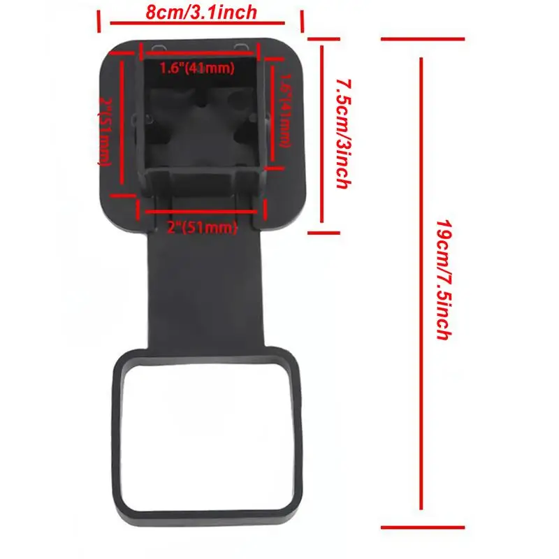 Trailer Hitch Tube Cover 2-Inch Rubber Towing Hitch Covers Universal Plug Tube Cap Protector Automobile Exterior Accessories trailer hitch tube cover