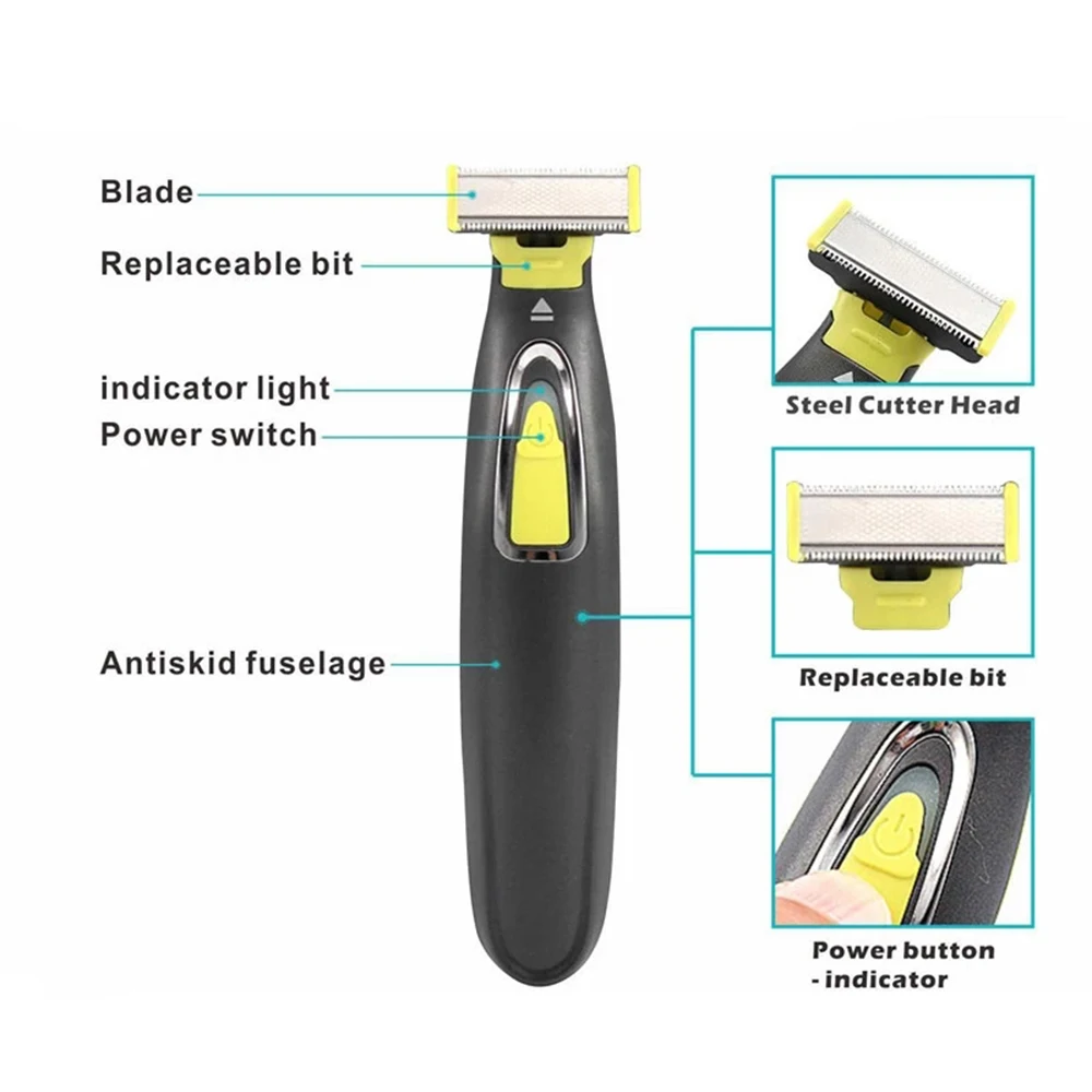 MLG Washable Rechargeable Electric Shaver Beard Razor Body Trimmer Hair Face Care Cleaning Men Shaving Machine 6