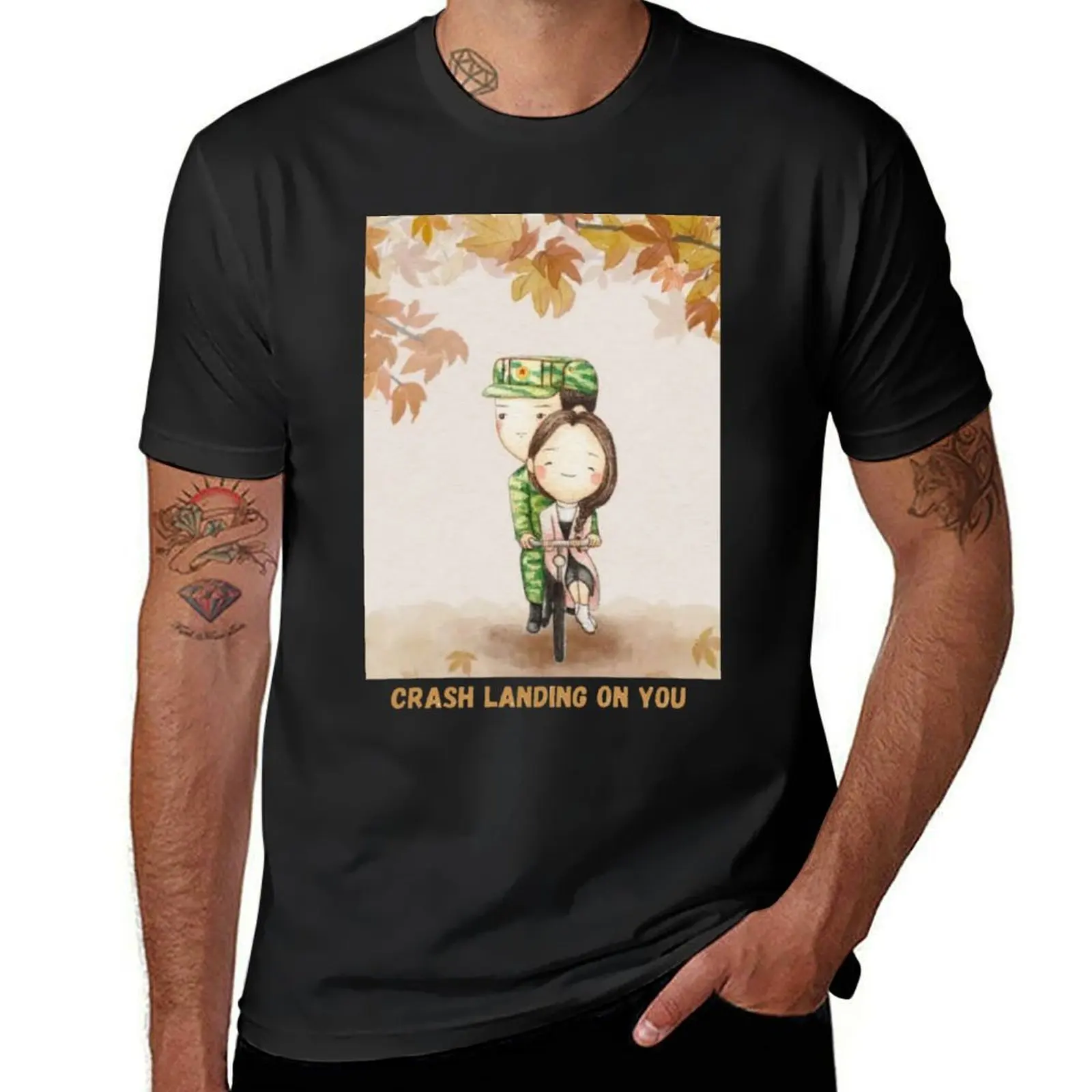 

Crash LANDING on you yoon se ri captain ri T-Shirt Short sleeve tee tees oversized customizeds mens workout shirts