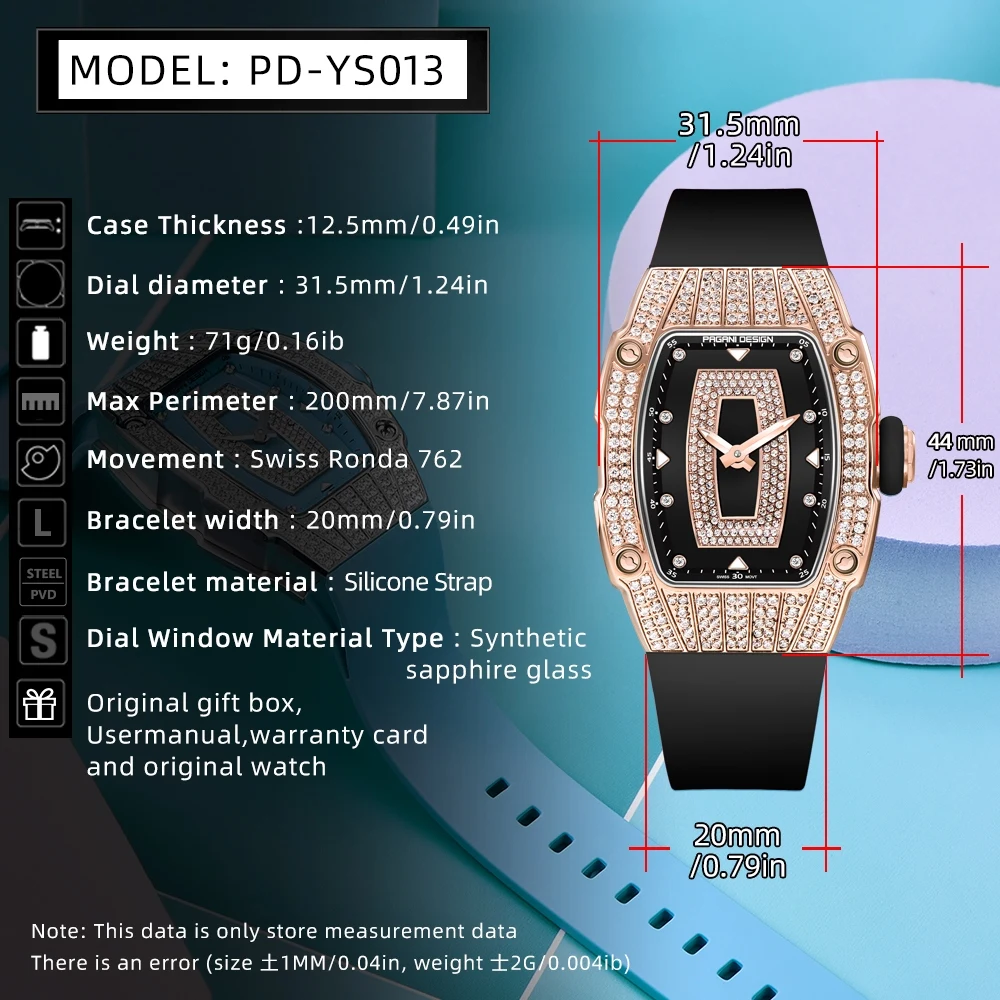 2024 NEW PAGANI DESIGN Luxury Women Fashion Quality Diamond Studded Quartz Watches Ladies Elegant Wristwatches Montre Femme