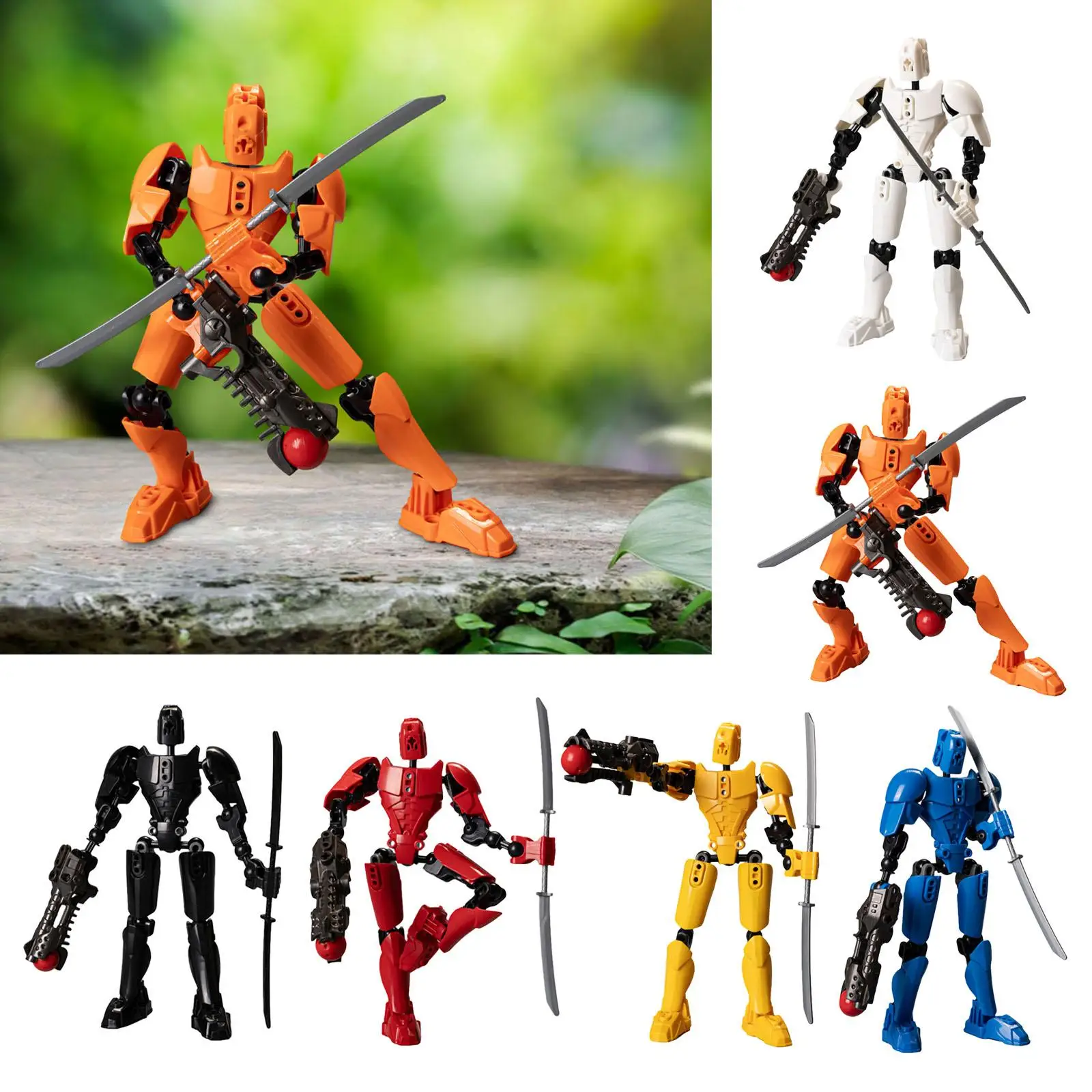 Multi Jointed Movable Robot Collection Action Figure Home Decor Hand Painted