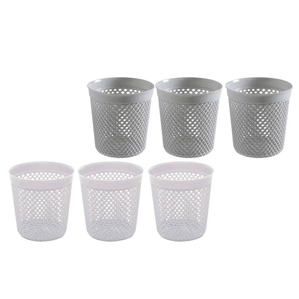 

6Pcs Office Pen Pencil Holder Bathroom Makeup Brush Organizer Hollow Plastic Pen Container
