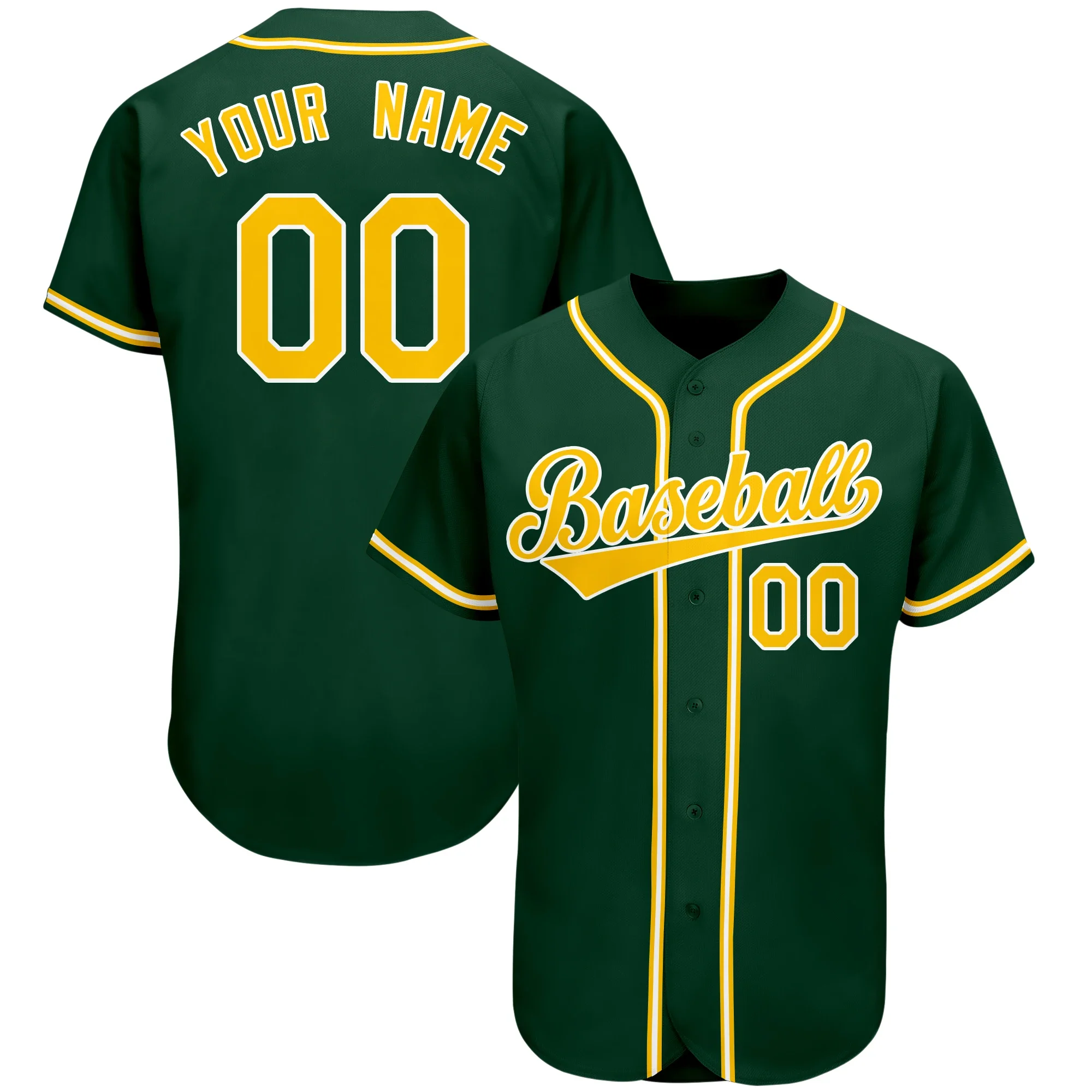 

Custom Baseball Jersey Uniform Men's Printed Short Sleeve Sports Adult Training Game Team Uniform Baseball Jacket Plus Size