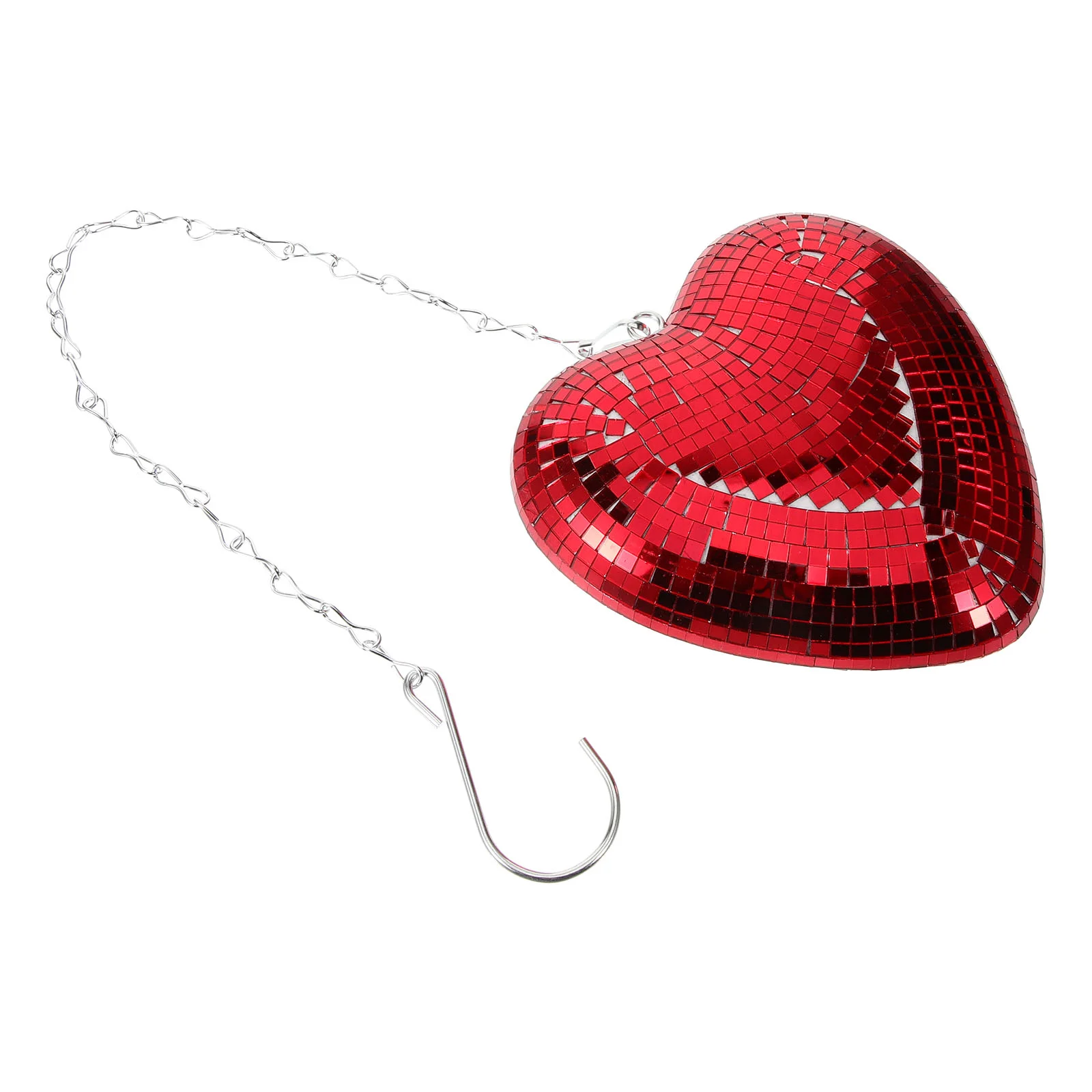 

Disco Ball Heart Shaped Reflective Hanging Retro Lights Valentines Day Table Desk Room Home Bar Ktv Pink
