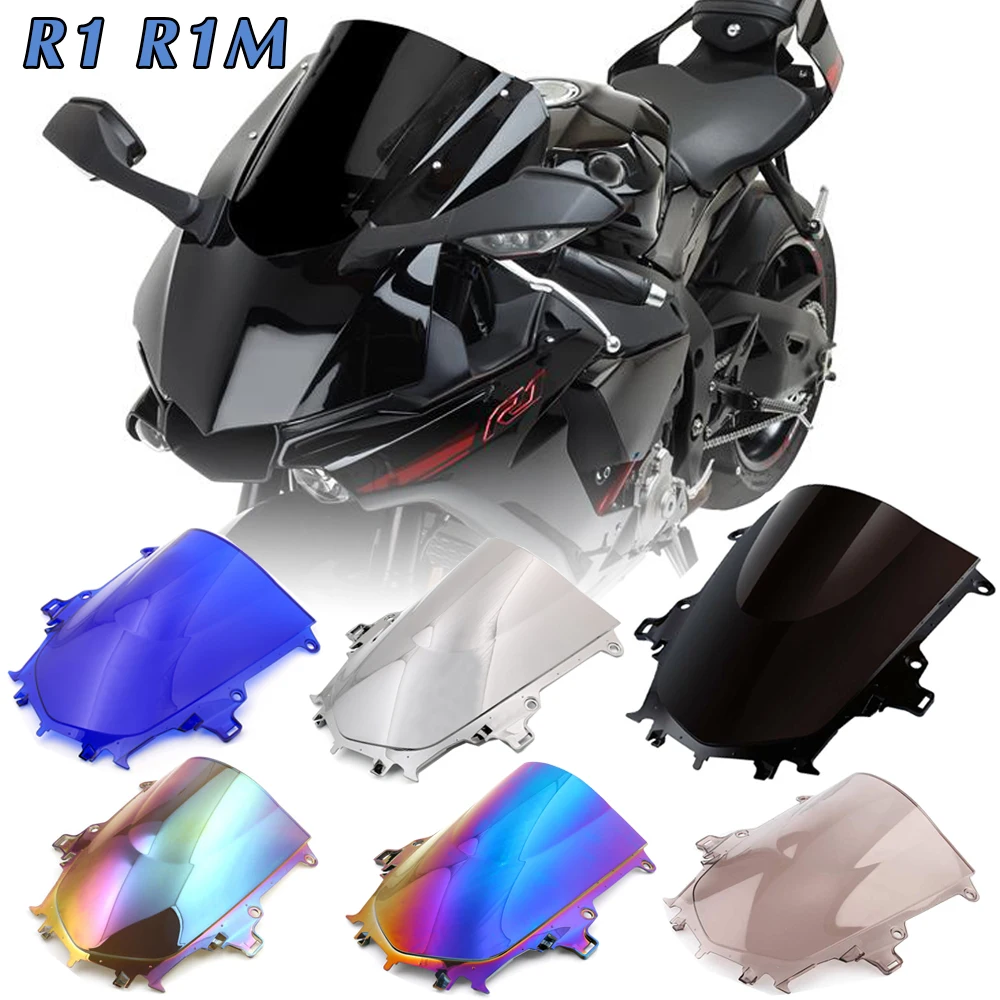 

R1 Windscreen Motorcycle Windshield Wind Deflector For Yamaha YZF R1M 2015 2016 2017 2018 2019 YZF-R1 Accessories Double Bubble