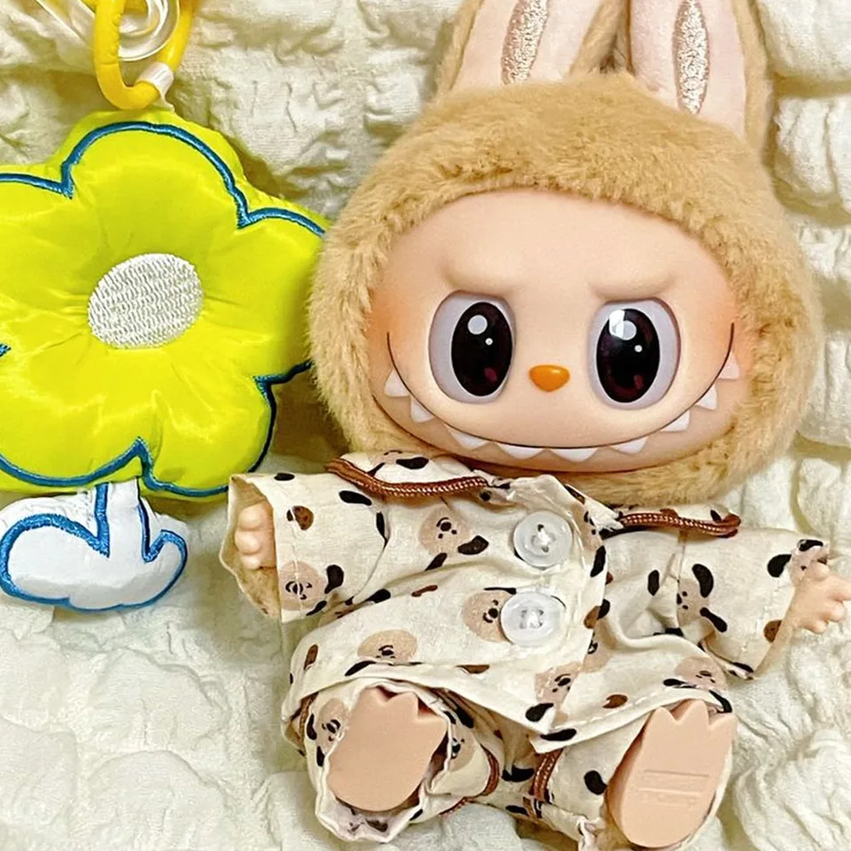 Vêtement Pour Poupée Labubu 17 Cm - Pyjama Léopard Douillet - Tenue Unisexe (poupée Non Incluse)