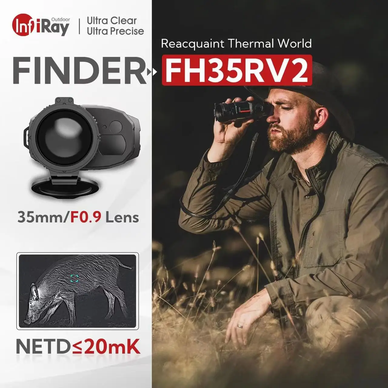 INFIRAYFH35RInfraredThermalImagerforHuntingFH25RAdjustableLens