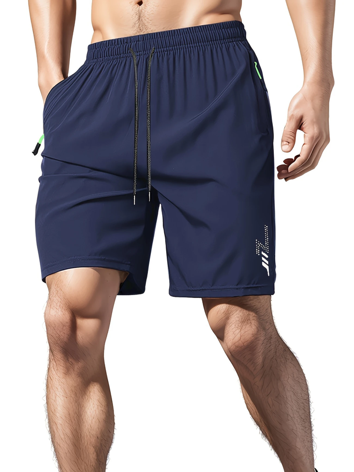 Summer Men's Sport Shorts Cool Sportswear Running Shorts Casual Bottoms Gym Fitness Training Jogging Short Pants Men Black Gray