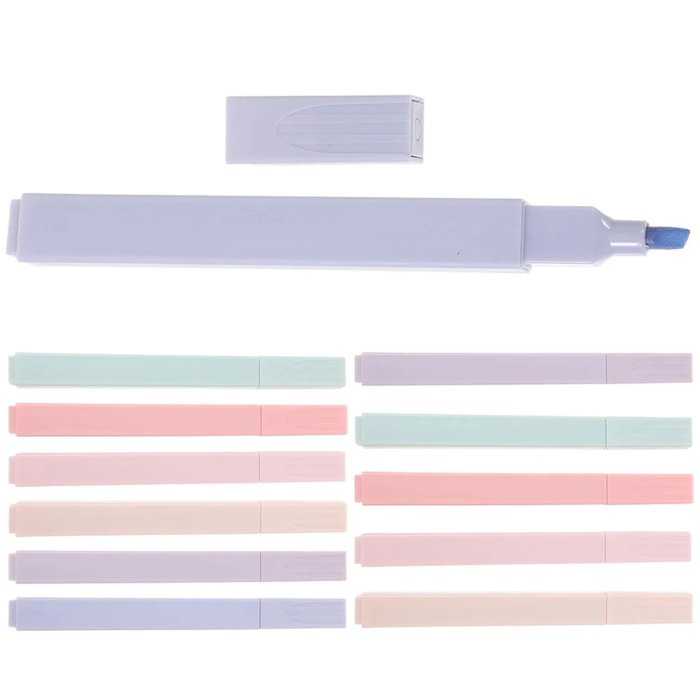 

12Pcs Highlighter Book Markers Small Highlighter Teacher Marker Pens Marking Pens