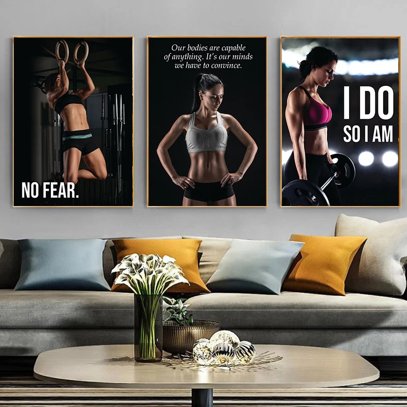 

Inspirational Quotes for Office Gym Picture Motivational Art Fitness Posters and Prints Modern Canvas Painting Wall Decoration