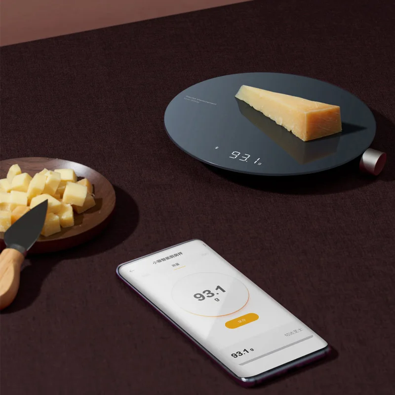 Youpin smart kitchen scale highlight digital led display 0.1g accurate measurement for cooking weighing work