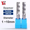 YZH Carbide Machine Reamer HRC50 Spiral Groove Tolerance H7 Harened Steel Metal CNC Inner Hole 1 1.5 2 2.5 3 4 5 6 7 8 9 10mm 1