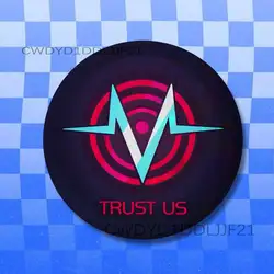 Hazbin Hotel Trust Us Button Pin - Cartoon Badge Brooch Accessory and Gift - 25X25mm (Z5)