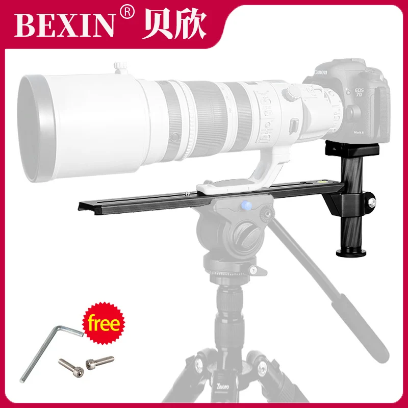 Telephoto Lens Support Bracket Holder With Long Rail Quick Release