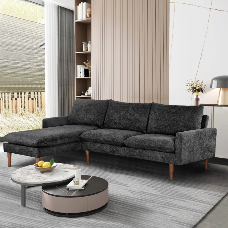 

Comfortable Design Living Room Sofas Romantic Lazy Padded Cashmere Luxury Couch Multi-functional Grey Sleeper Sofa Bed Furniture