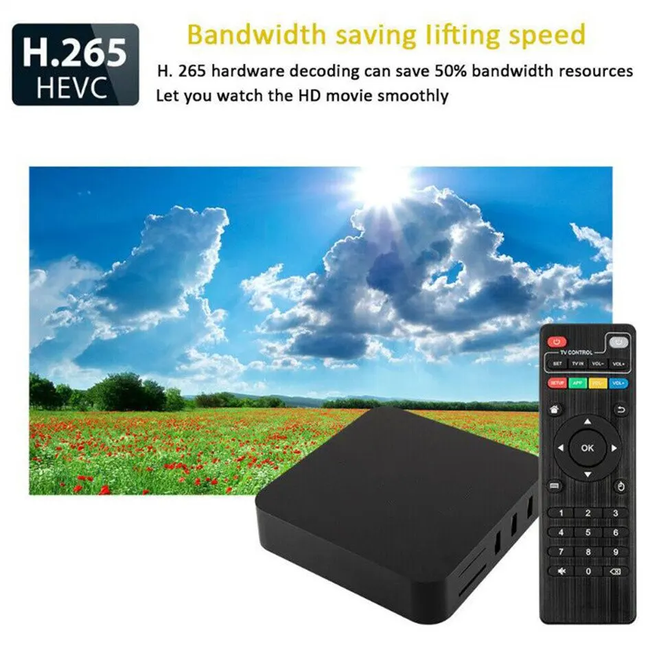 YLW Android XQ Pro TV Box 2.4G 5G WiFi H3 1GB RAM 8GB ROM Google Play Youtube Media Player Set Top Box