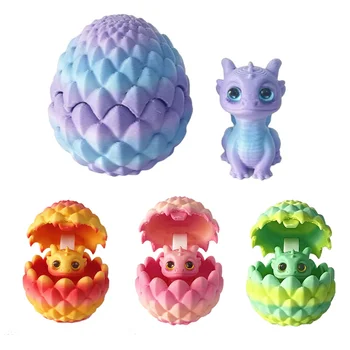 3D Printed Decorative Ornament Dragon Egg with Little Dragon Inside, Suitable for Furniture and Desktop Home Decor Christmas 1