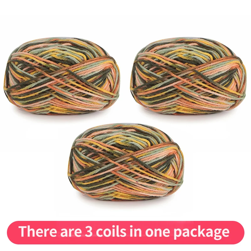 Colorful Gradient Yarn, 150g Milk Cotton for Handwoven Sweaters, Hats & Scarves