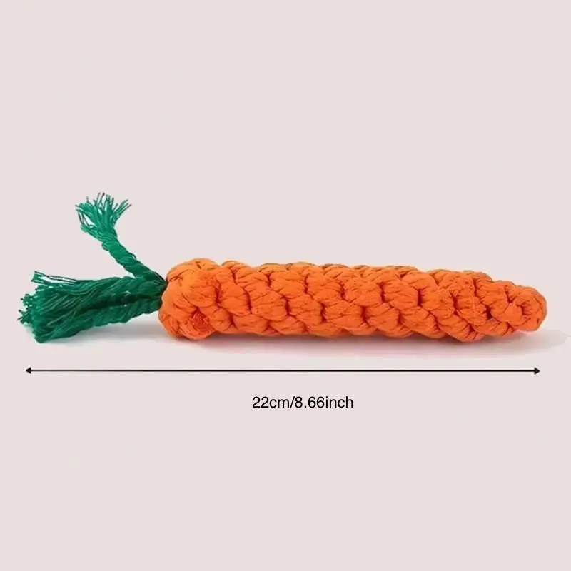 Durable Knotted Carrot Dog Toy