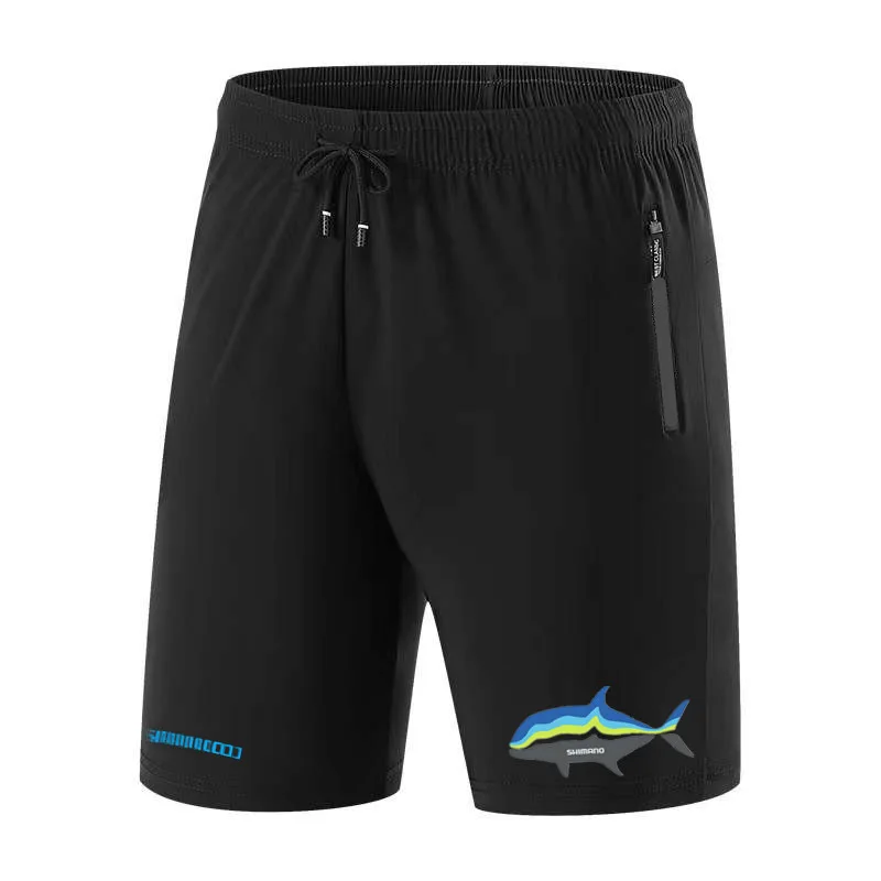Men's Summer Fishing Shorts Outdoor Sports Quick Dry Pants Elastic Waist Zipper Fishing Shorts Gamakatsu Sunline
