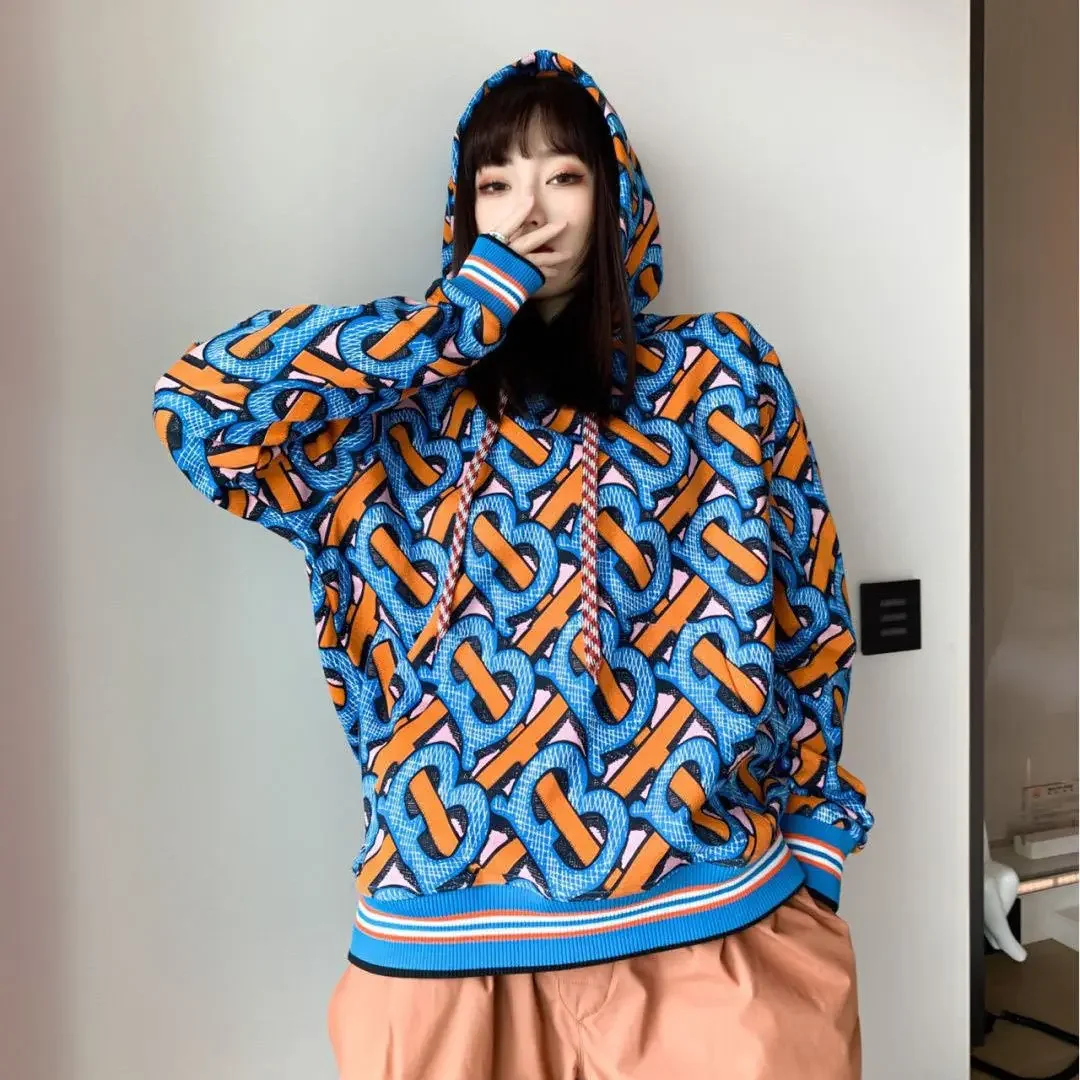 NMZM New Women's Hoodie Autumn Korean Loose Ins Mid length Thick Print Slim Fit Hoodie
