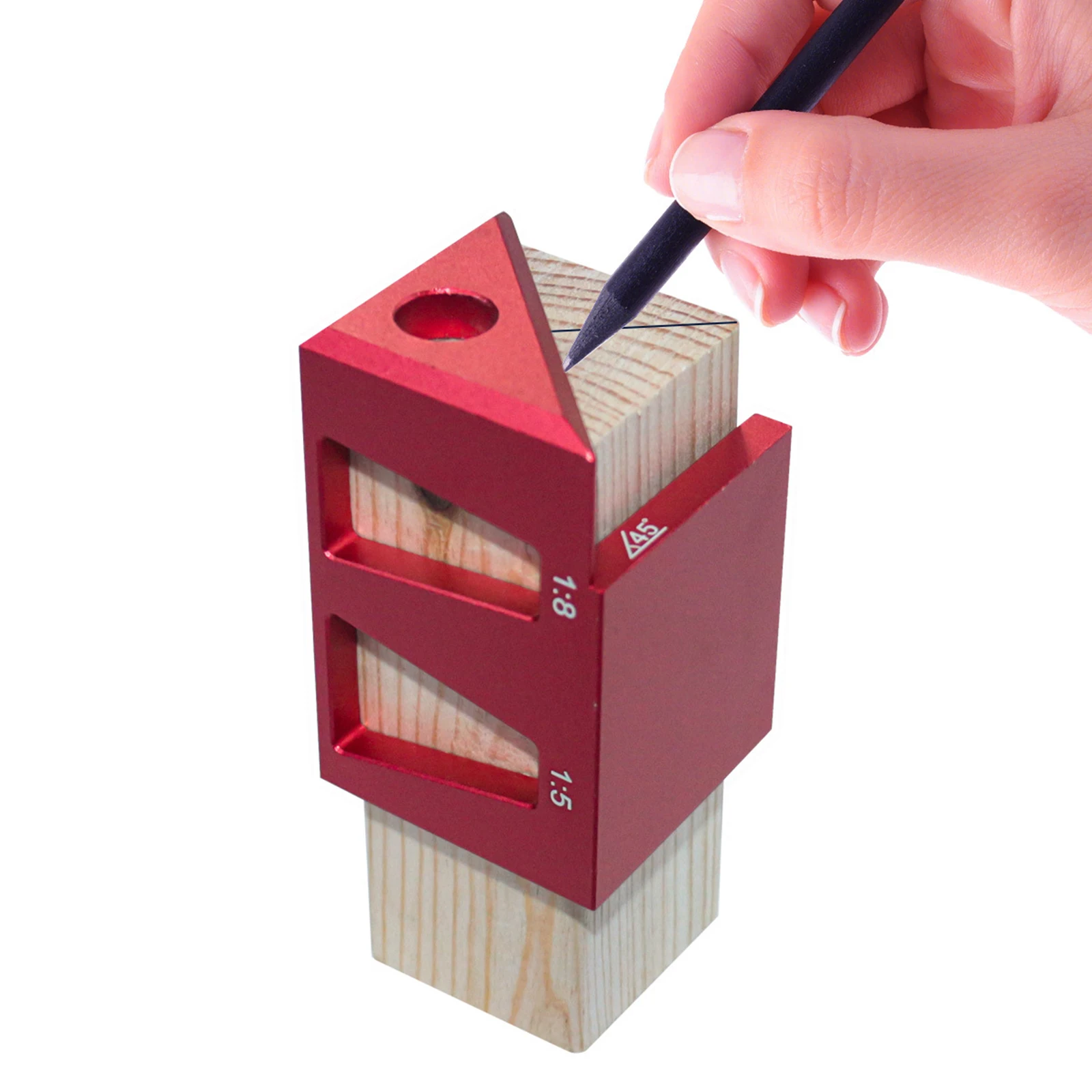 

Центральный видоискатель, деревообрабатывающий квадратный зажим «Ласточкин хвост», алюминиевый сплав, 45/90 градусов, многофункциональный маркировочный манометр, столярные инструменты