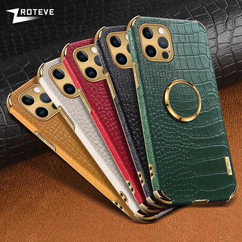 iphone 13 pro max case Zroteve For iPhone 13 12 11 Pro Max Mini Cover Crocodile Pattern Coque For iPhone X XR XS Max 8 7 6 6S Plus SE 2020 Phone Cases iphone 13 pro max leather case