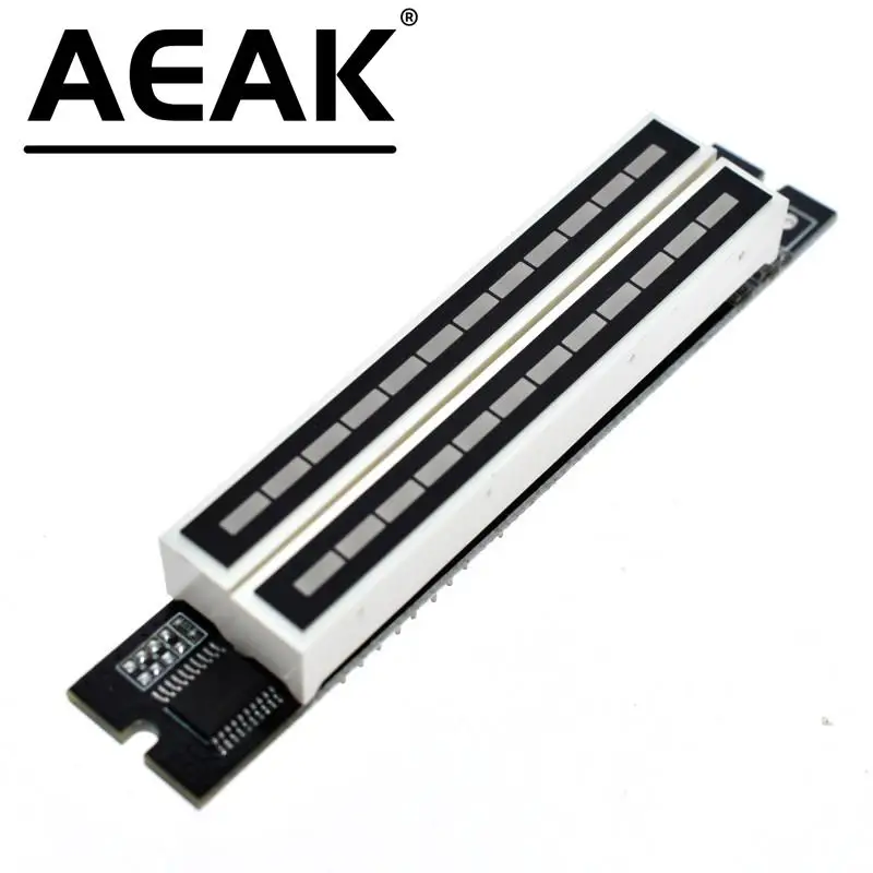 Aeak Mini Dual 12 Level Indicator Vu Meter Stereo Amplifier Board Adjustable Light Speed Board With Agc Mode Diy Kits