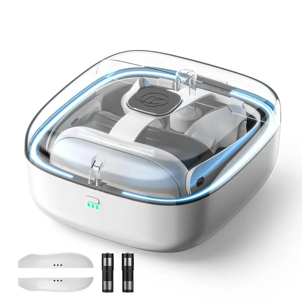 

For Meta Quest3 Portable Charging Case VR Helmet Charging Dock With Handle Rechargeable Battery RGB Lighting VR Accessory
