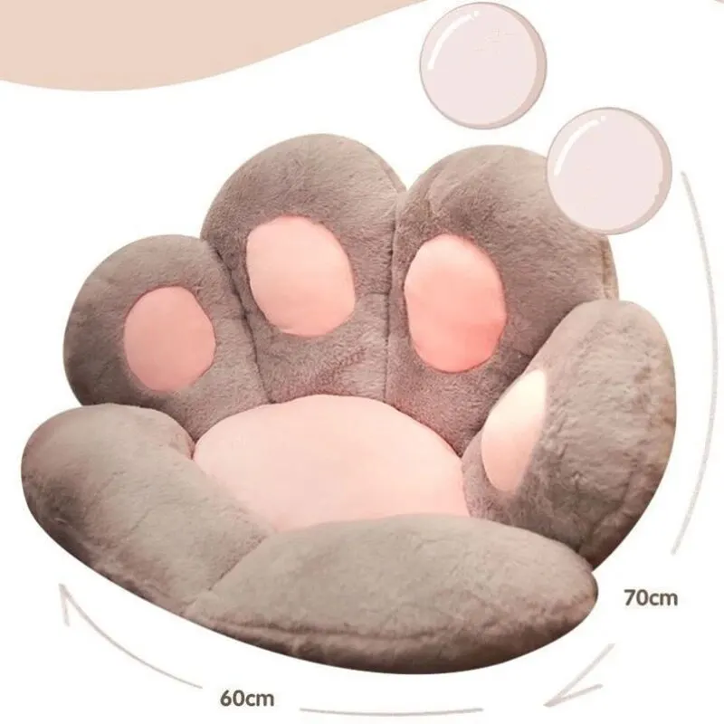 Cat Paw Back Soft Pillows Plush Chair Cushion Sofa Indoor Floor Home Chair Decor Animal Plush Throw Pillow Back Rest