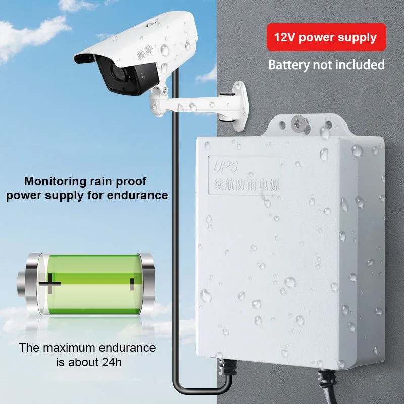 Dual Output 12V 2A UPS Monitoring Power Outage Endurance Power Supply Without Battery Security Monitoring Router Working System 3