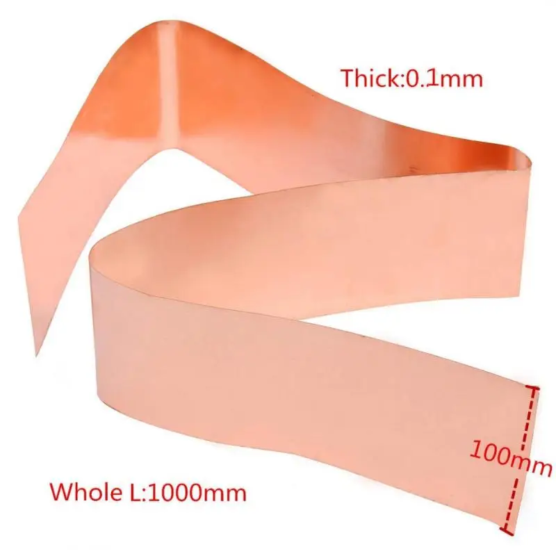 High-Purity Pure Copper Foil Metal Sheet - Various Sizes and Thickness Options Available