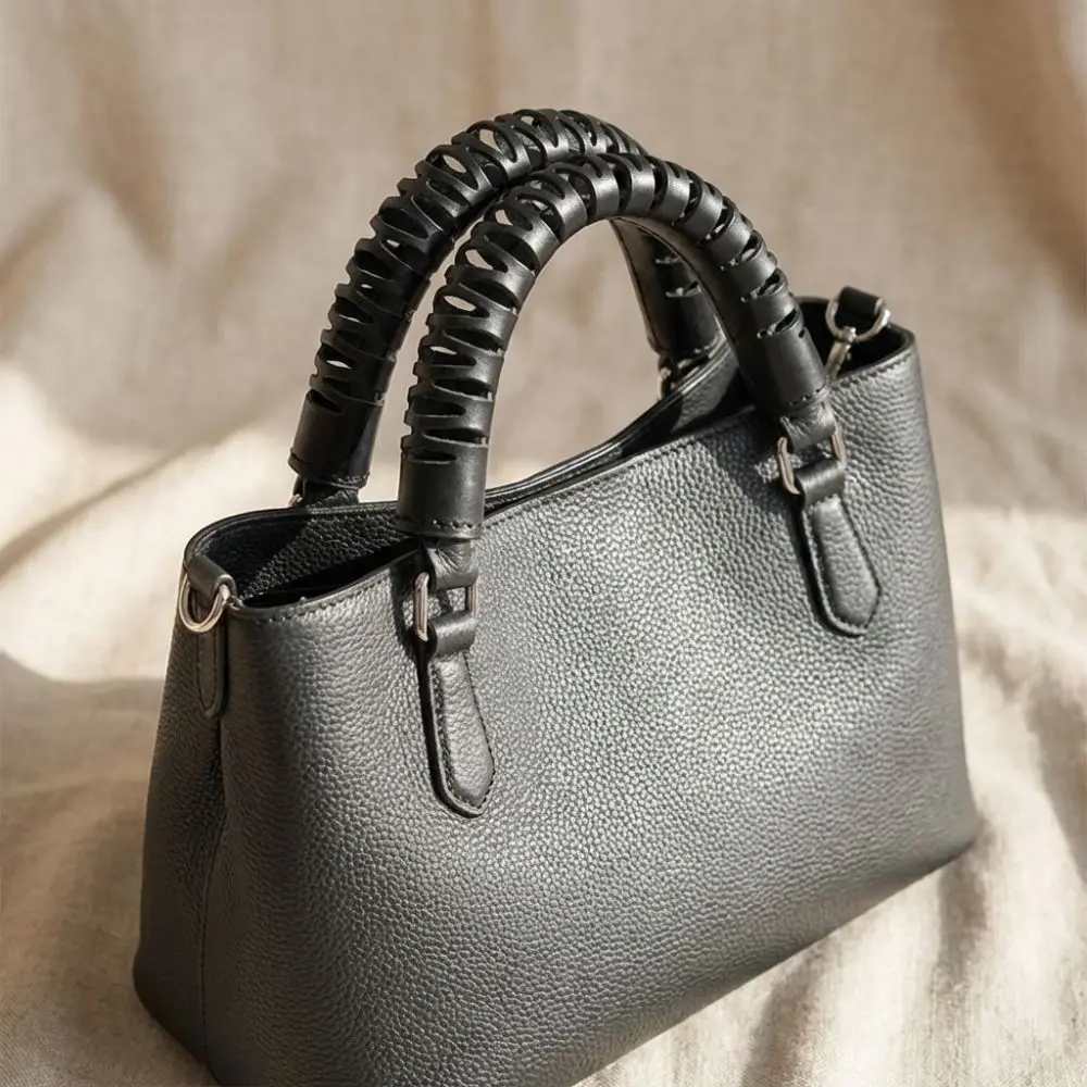 2Pcs/Set Soft Handbag Handle Leather Wrap Cover Leather Stain Resistant Purse Strap Cover Abrasion Resistan