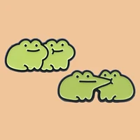 Cute Frogs Enamel Pin Cartoon Animals Pin Badge on Backpack Women's Brooch Lapel Pins Costume Accessories Fashion Jewelry Gifts 2