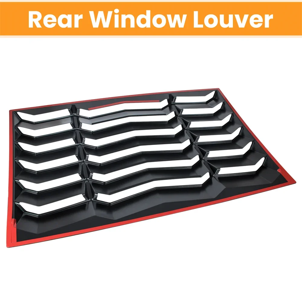 Rear Window Louver for Ford Mustang 2004 2005 2006 2007 2008 2009 2010 2011 2012 2013 2014 Matte Black Car Exterior Accessories