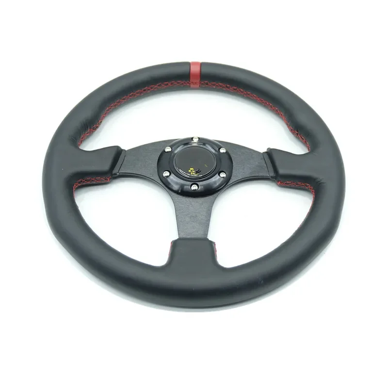 

Refitting Racing 13 Inch 330MM Flat Drift Steering Wheel / Genuine Leather Steering Wheel