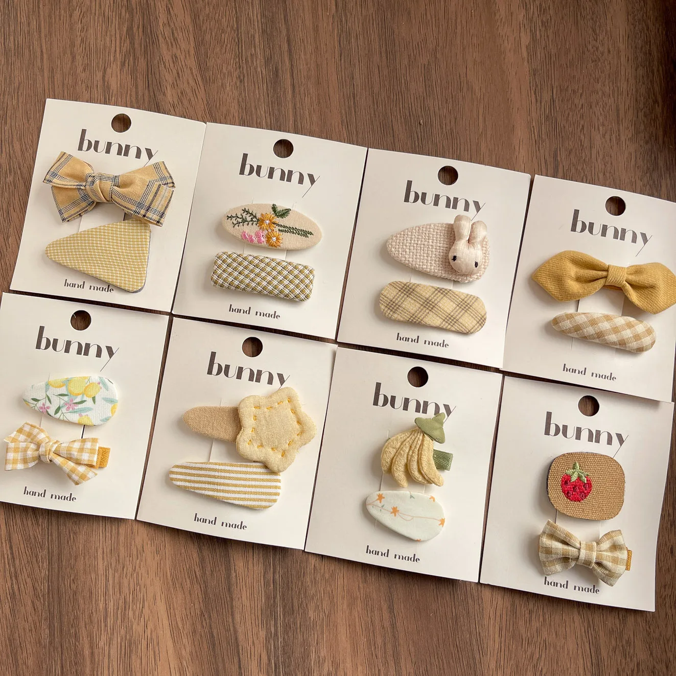 2pcs/set Baby Kids Plaid Hair Clips Korean Simple Bow Floral Hairpin for Toddler Girls Cartoon Bang Side Clips Hair Accessories