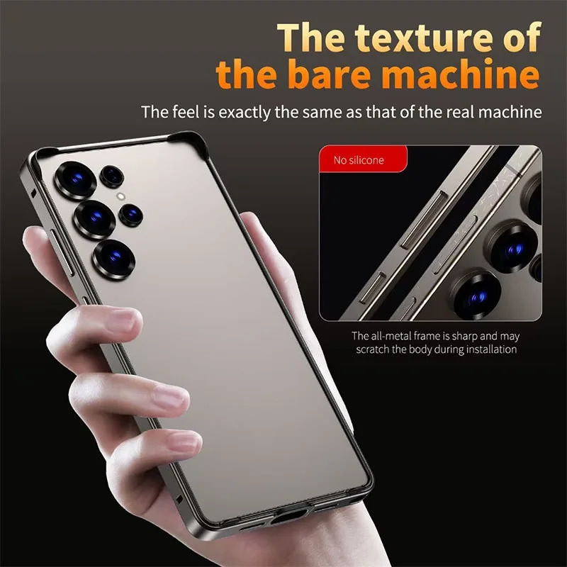 Hybrid Silicone Frame Aluminum Metal Case with TPU Soft Inner and Hard Phone Bumper