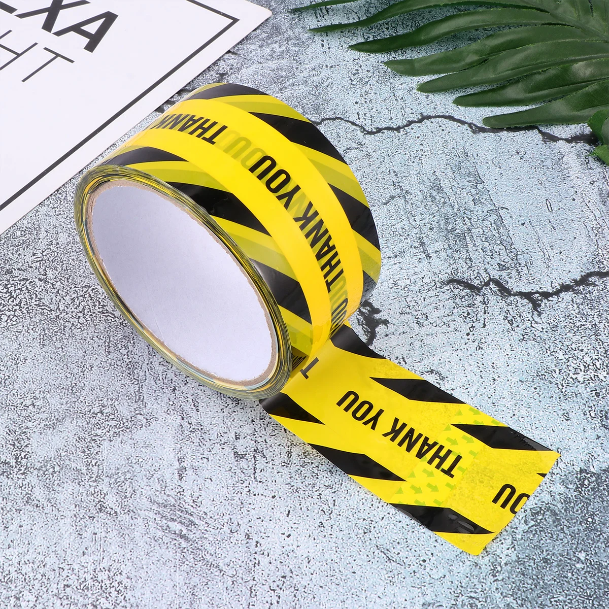 

1 Roll Thank You Safety Tape Safe Self Adhesive Sticker Warning Tape Masking Tape Safety Stripes Tape for Walls Floors Pipes