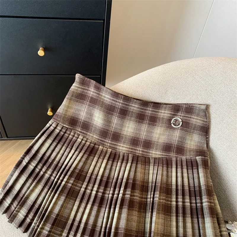 Mini-jupe Courte à Carreaux Pour Femme - Coupe Classique, Taille élastique - 6
