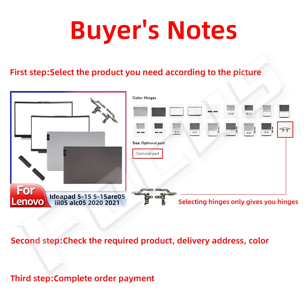 Lenovo Ideapad 5 15IIL05 15ARE05 15ITL05 15ALC05 ideapad 5-15 교체 하우징 케이스 용 도매 Accessorie 노트북 커버
