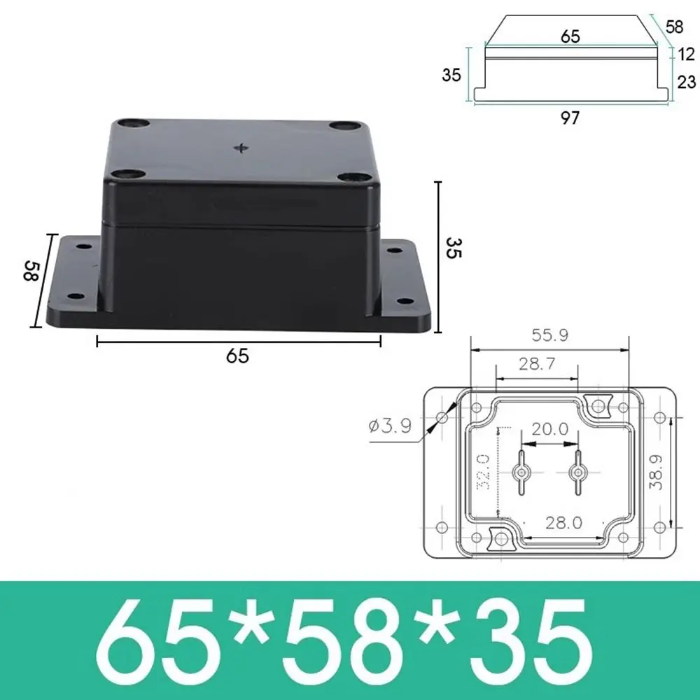 ABS Plastic DIY Housing Instrument Electronic Project Box Waterproof Black Electric Supplies Three Layers Power Box