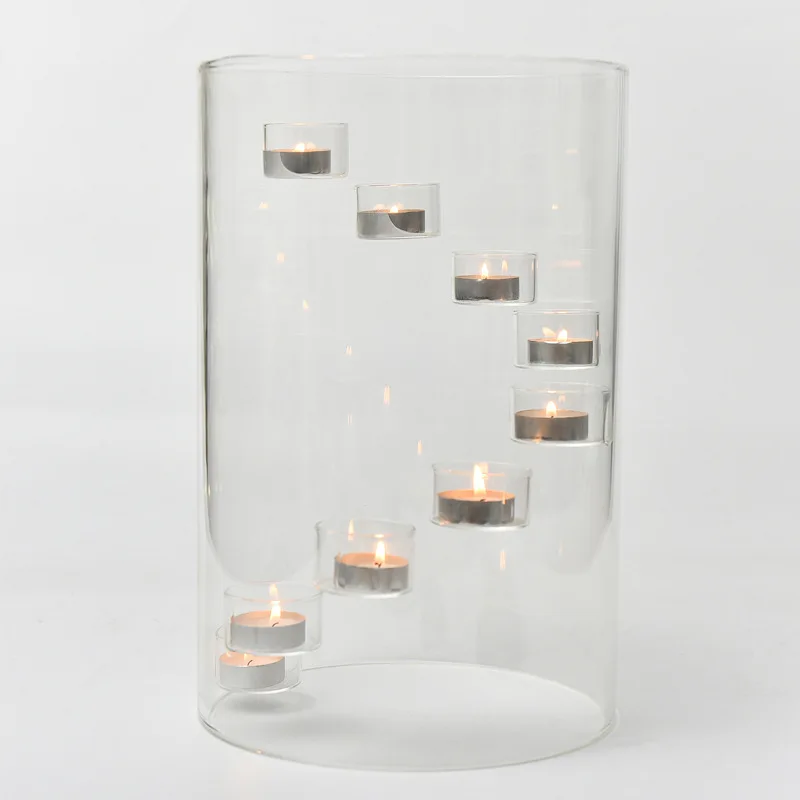 XXL large Romantic Candlelight Dinner multi Transparent Glass Oil Lamp Wedding Decoration Handcraft Candle Holder Gift