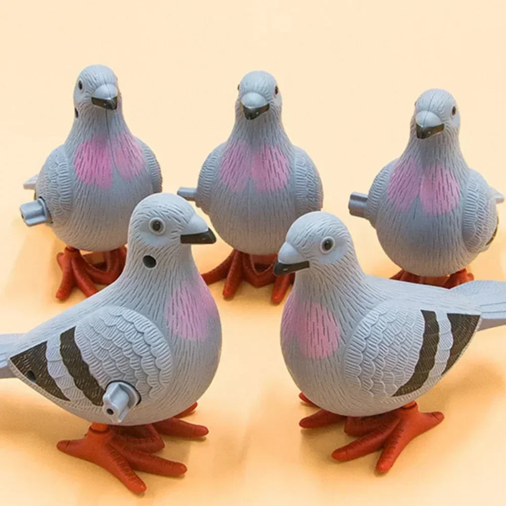 Plastic Clockwork Wind Up Toy Cute Jumping Pigeon Clockwork Kid Boy Girl Simulation Animal Jumping Gift 1PC