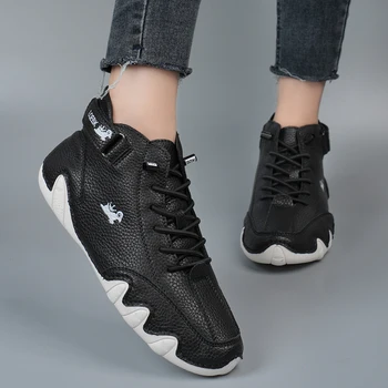 أحذية حريمي موضة 2023 أحذية جلدية للكاحل أحذية حريمي للخروجات اليومية للشتاء أحذية رياضية عالية الجودة مقاومة للمياه أحذية فاخرة 4