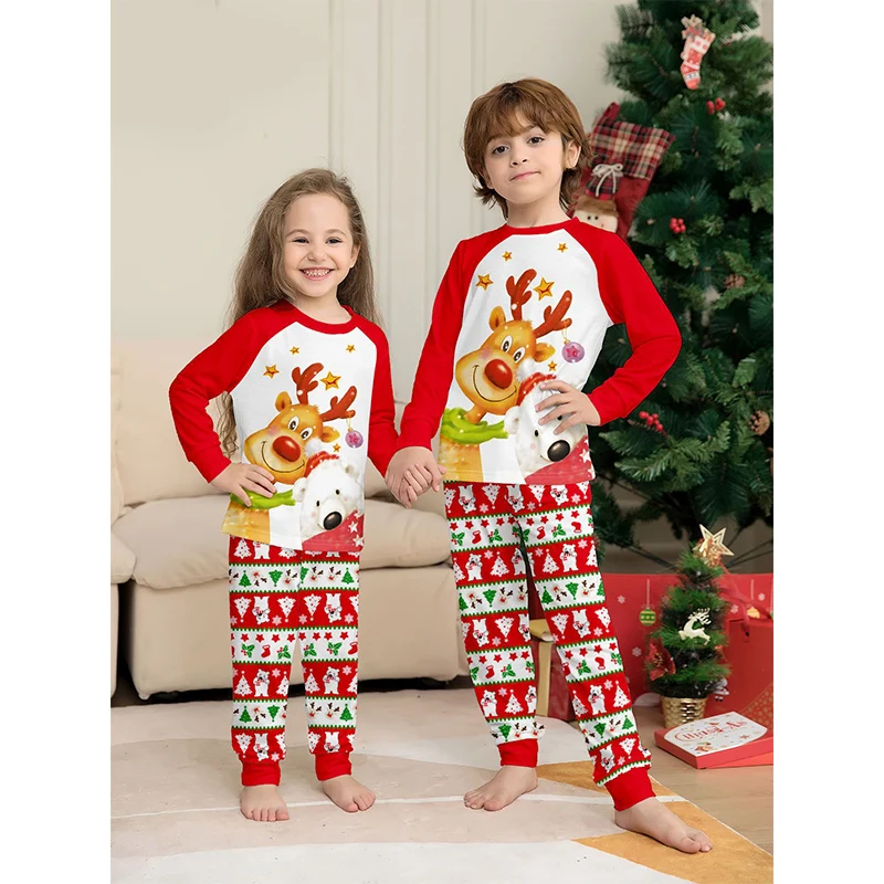 thumbnail image 5 of Pijamas navideños a juego para la familia, Año Nuevo 2025, conjuntos para madre, hija, padre e hijo, pijamas de 2 piezas, ropa de Navidad para adultos y niños, 5 of 5