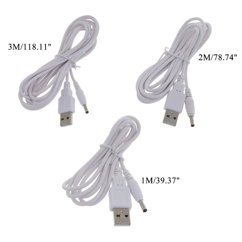 Universal USB to Barrel Power Cable Adapter - Multiple Lengths