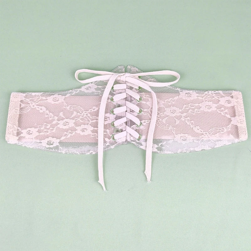 

See-through Waistbelt Corset Vintage Pink Corset Shapewear Waspie Belt